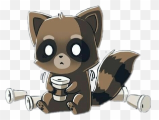 Racoon Animal Coffee Sticker - Cute Coffee Animal Drawing Emoji,Coffee Addict Emoji