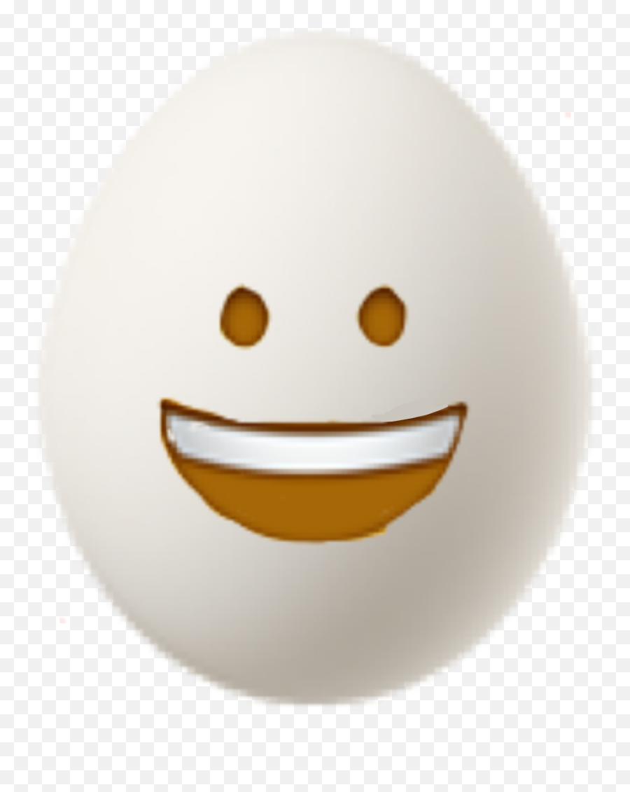 Egg Smile Sticker - Happy Emoji,Egg Emoticon Facebook Text