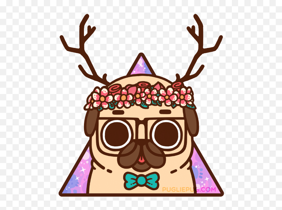 Pug Pugliepug Illuminate Sticker - Puglie Pug Unicorn Emoji,Puglie Pug Emojis