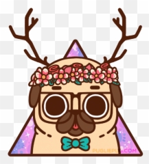 Pug Pugliepug Illuminate Sticker - Puglie Pug Unicorn Emoji,Puglie Pug Emojis