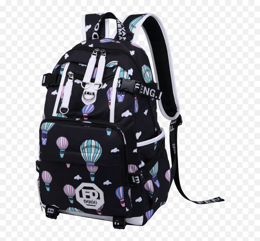 Fashion School Bags For Teenager Girls - School Bag Type For College Emoji,Emoji Knapsack Black
