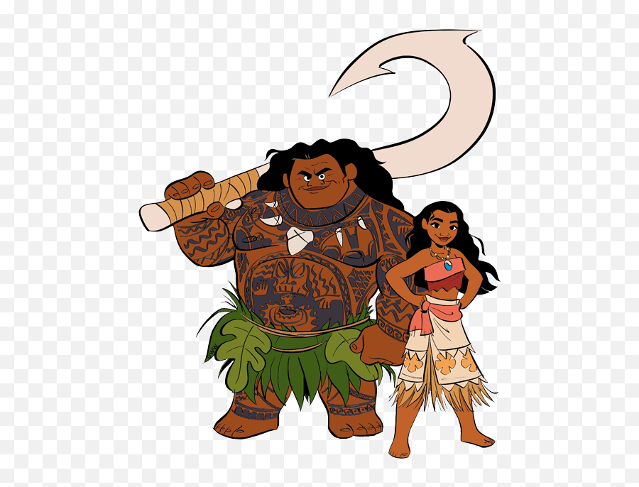 Disney Moana Png Cartoon 36 - Lilo And Stitch Meets Moana Emoji,Maui From Moana Emoji