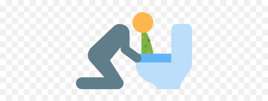 Icono De Vomiting In The Toilet Estilo Color - Kneeling Emoji,Fotos Con Emojis Enfermo