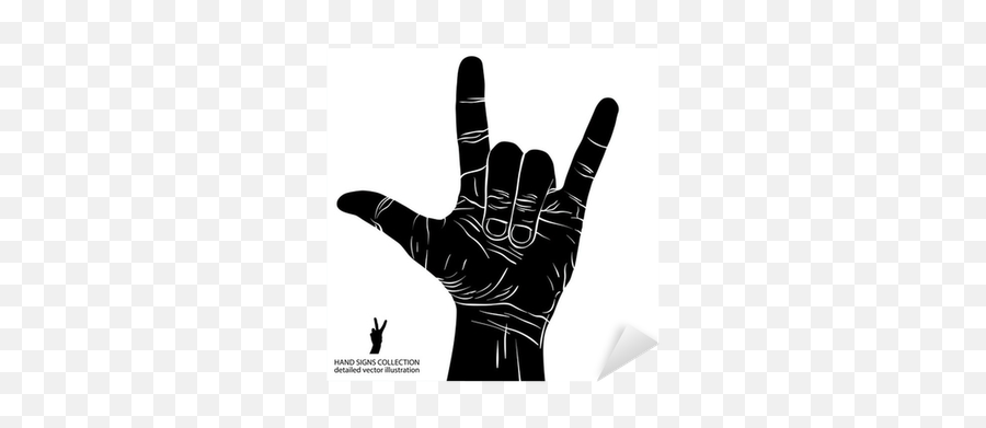 Rock On Hand Sign Rock N Roll Hard Rock Heavy Metal - Rock Hand Sign Emoji,Horns Metal Sign Emoji
