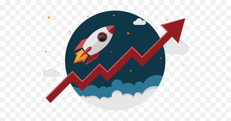 Rocket Graph Growth Womenu0027s T - Shirt For Sale By Psychoshadow Art Emoji,Usa Flag Rocket Ship Emoji