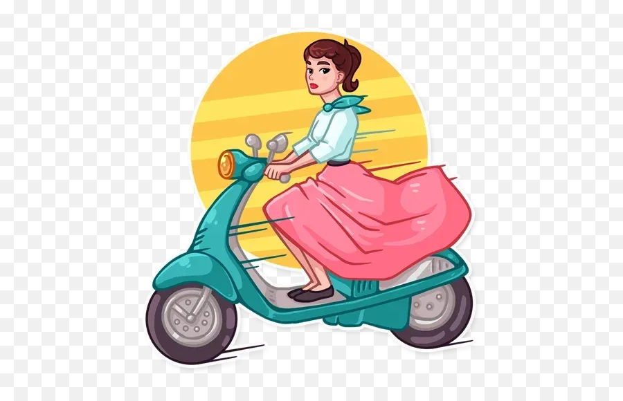 Miss Hepburn Sticker Pack - Stickers Cloud Emoji,Transparent Moped Emoji