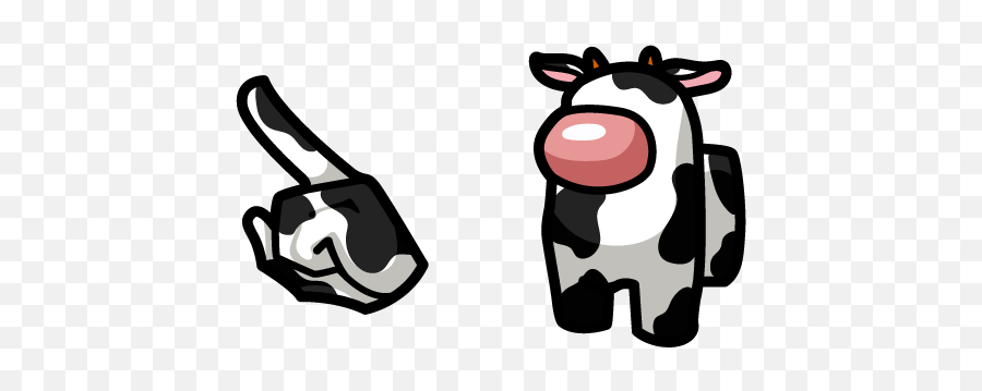 Among Us Cow Character Cursor U2013 Custom Cursor Emoji,Cute Emoji Cow