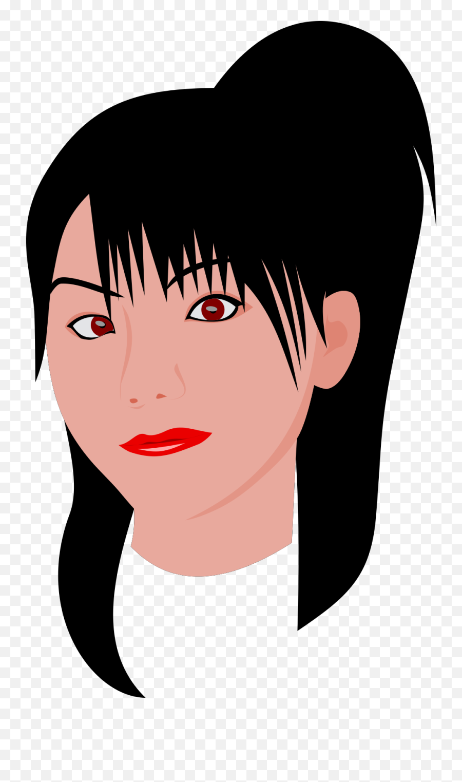 Asian Female Svg Vector Asian Female Clip Art - Svg Clipart Emoji,Emoticon Asian Girls Use