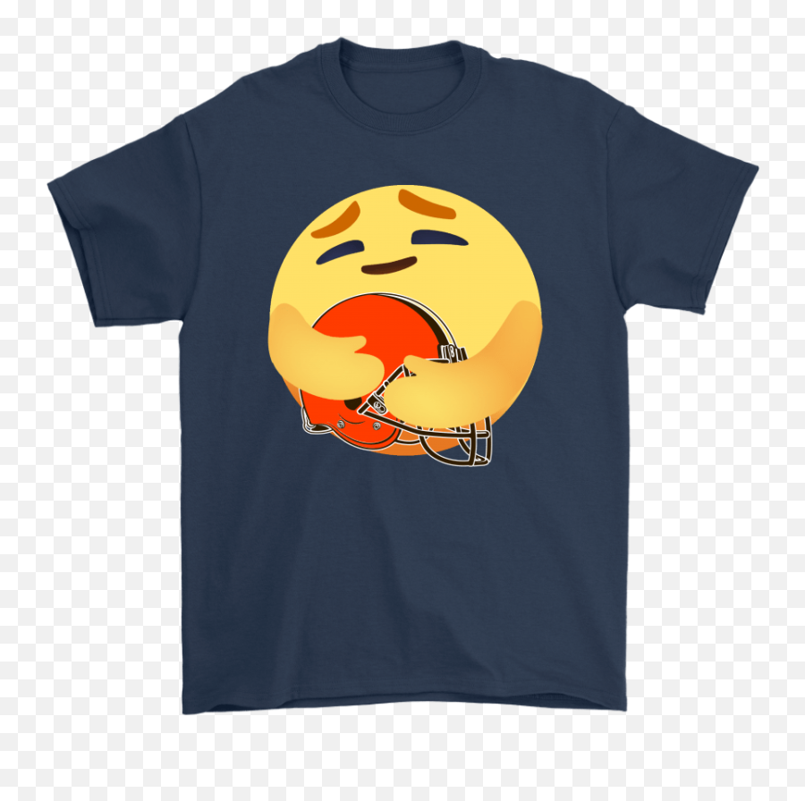 Love The Cleveland Browns Love Hug Facebook Care Emoji Nfl - Save Earth T Shirt,Emoji Front 3