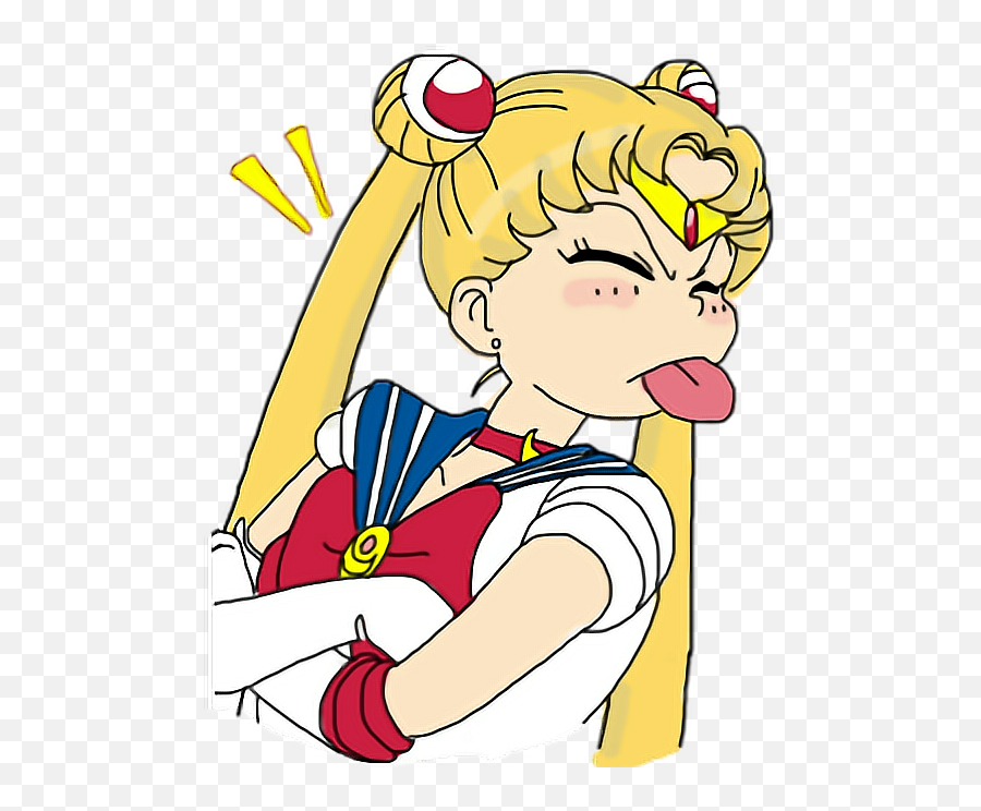 Ftegirlpower Sticker - Sailor Moon Png Funny Emoji,Sailor Moon Super S Various Emotion