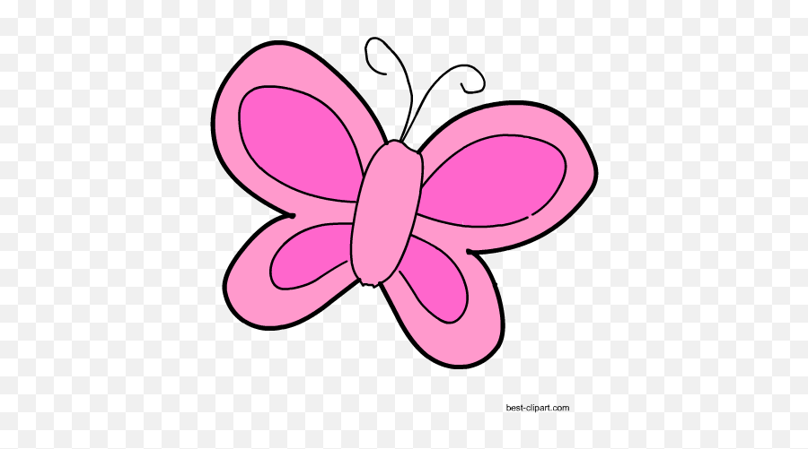 Free Cute Butterfly Clip Art Graphics - Cute Adorable Butterfly Clipart Emoji,Pink Butterfly Emoji