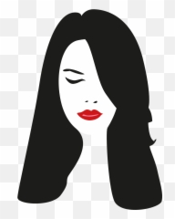 Face Woman Thinking Portrait Png - Silhouette Female Portrait Clipart Emoji,Animasi Emotion