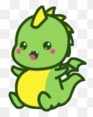 Dragon Kawaii Cute Art Sticker - Tiernos Dibujos De Dinosaurios Kawaii Emoji,Cute Dragon Emojis