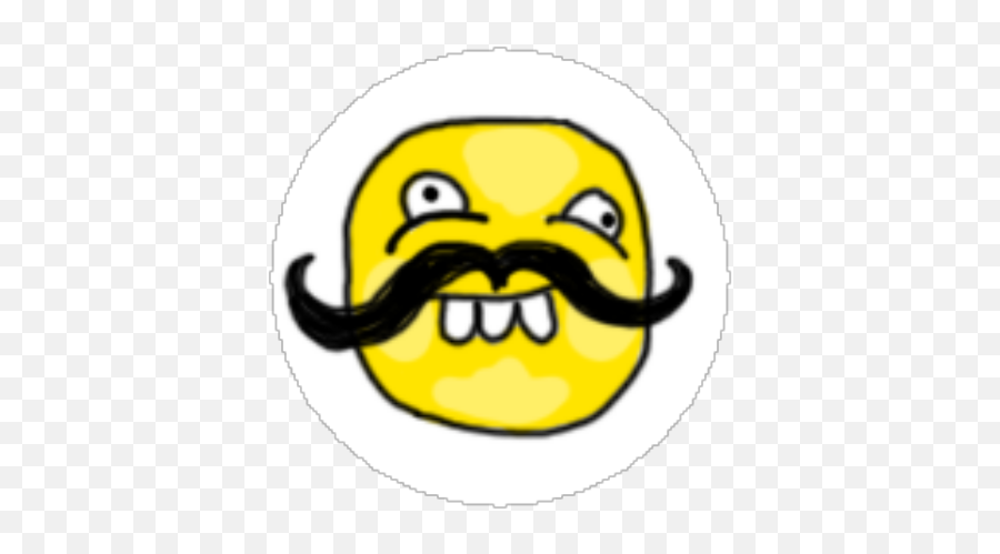 Silly Mustache Badge - Roblox Happy Emoji,Emoticons With Mustache
