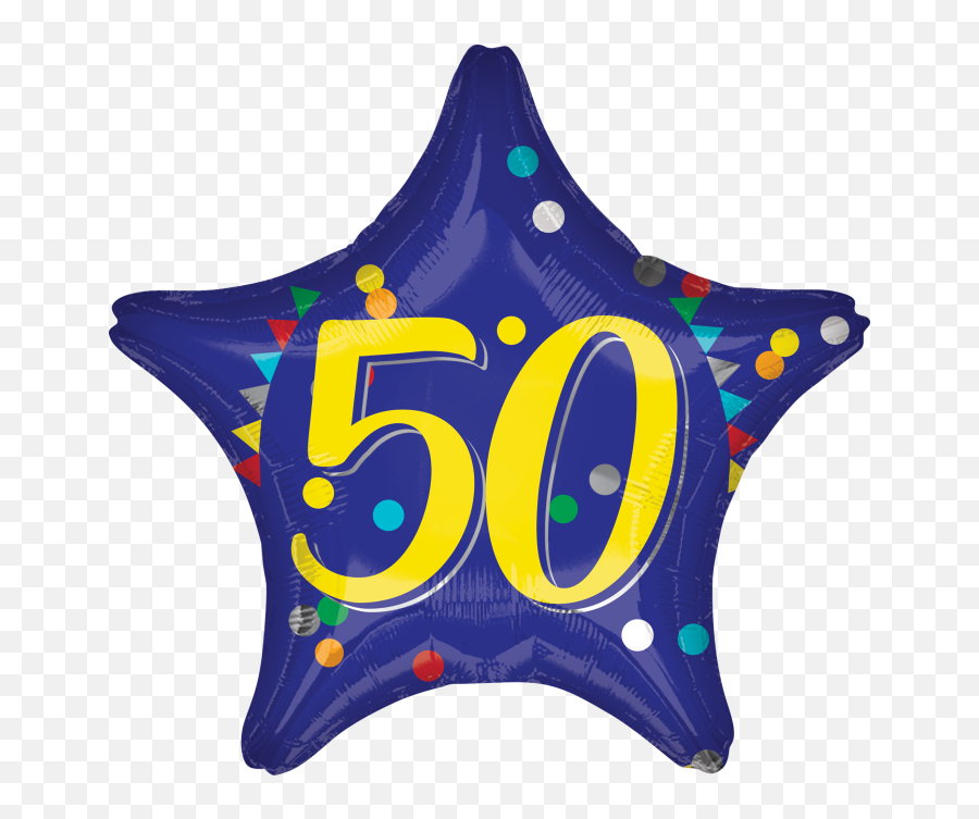 18 50th Birthday Star - Balloon Emoji,Emoji Birthday Supplies