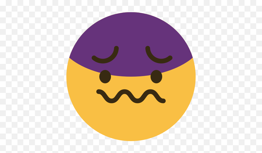 Anxious Emoji Emotion Face Feeling - Happy,Purple Face Emoji