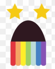 Pucking Rainbow Emoticon Face Flat - Transparent Png U0026 Svg Estrelinha Dourada Png Emoji,Rainbow Emoji
