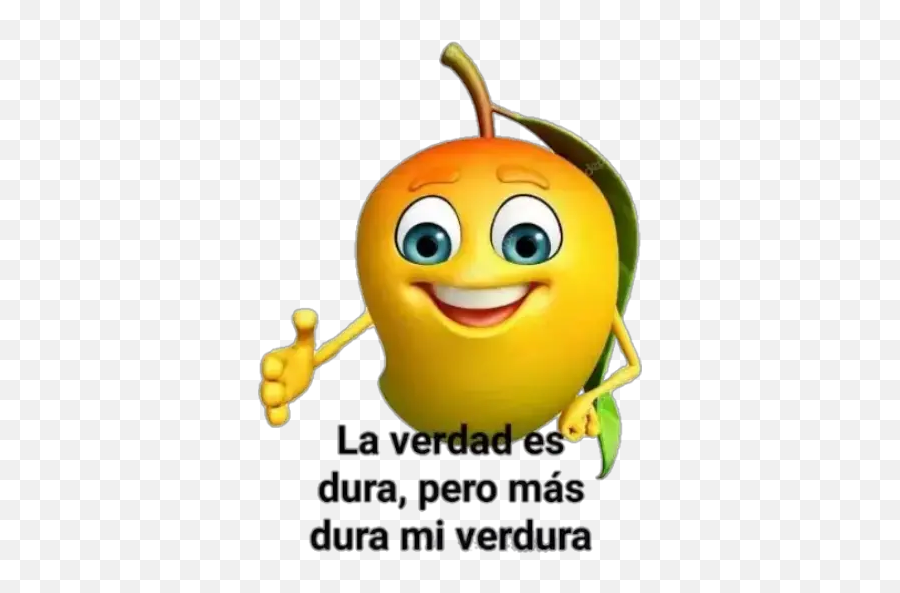 Berenjena Mango Sticker Für Whatsapp - Mango Cartoon Emoji,Berenjena De Emoji Pnj