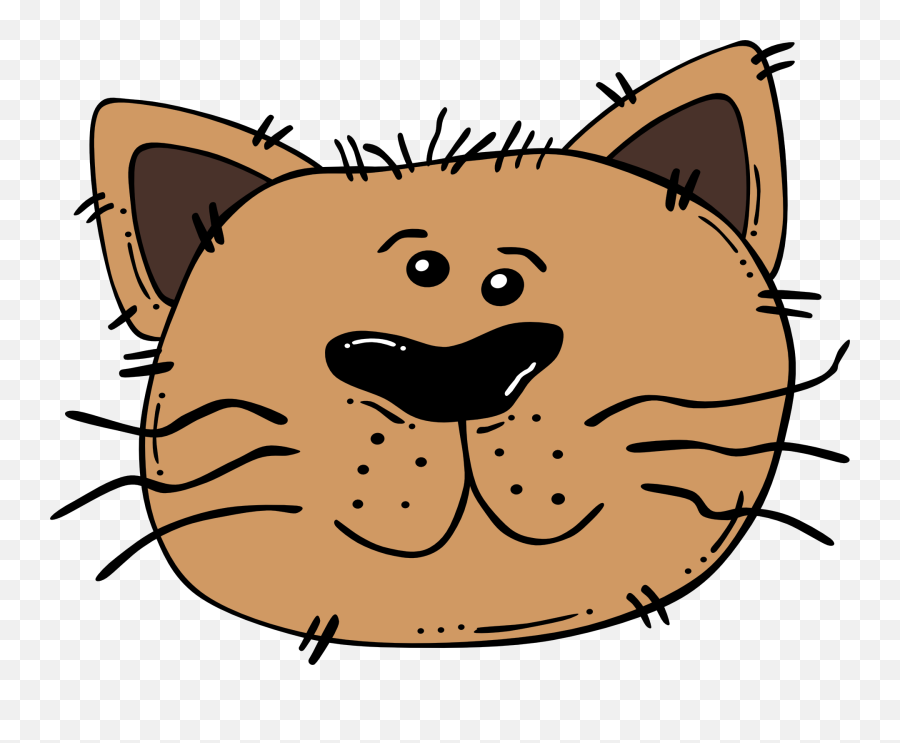 Cartoon Clip Arts - Cartoon Face Of Cat Emoji,Hearding Cats Emoji