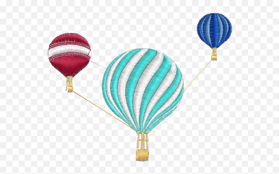 Matriz De Bordado Balões - Globo Aerostatico Bordado Emoji,Emoticons De Balão