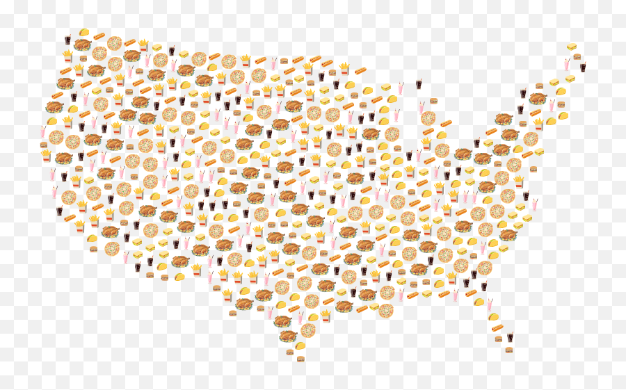 American Food Map - Language Emoji,United States Emoji Map