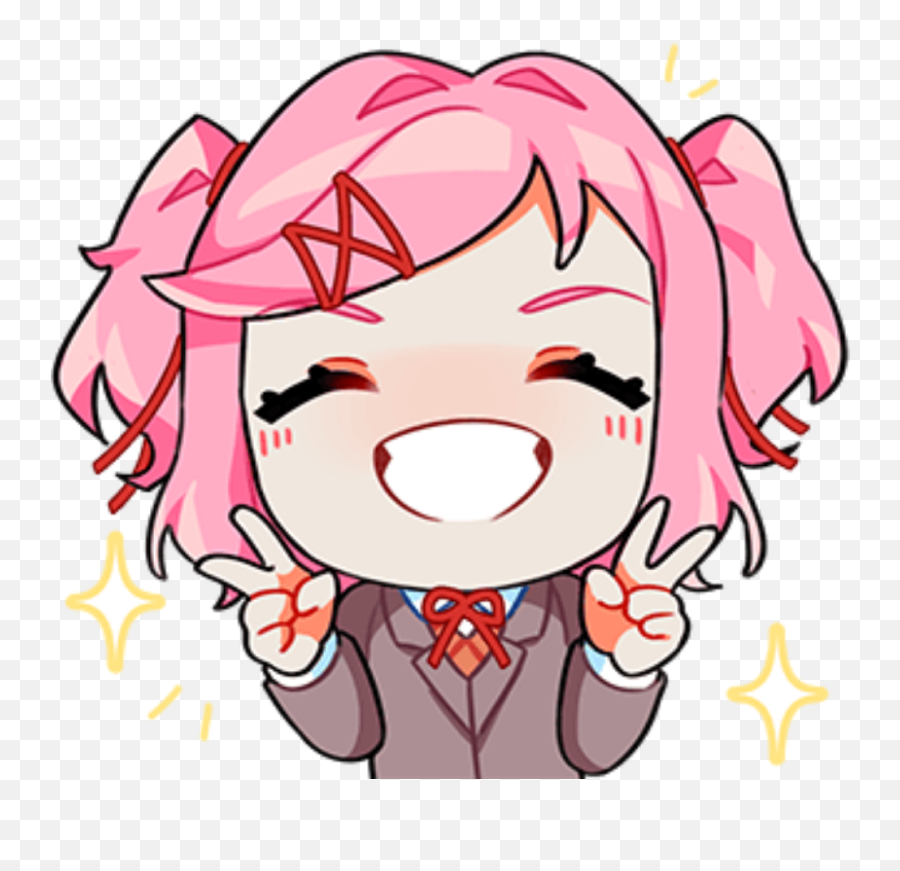 Natsuki Ddlc Sticker Line - Doki Doki Literature Club Discord Emotes Emoji,Doki Doki Literature Club Emojis