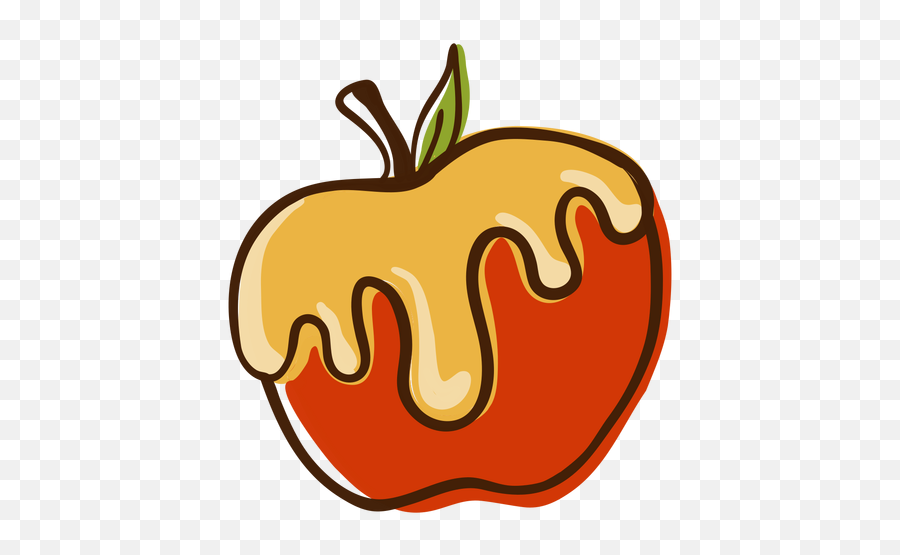 Apple Honey Hand Drawn - Manzana Con Miel Dibujo Emoji,Honey Emoticon Apple