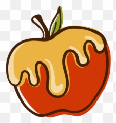 Apple Honey Hand Drawn - Manzana Con Miel Dibujo Emoji,Honey Emoticon Apple