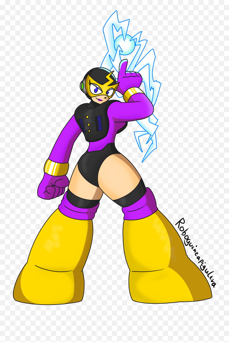 Rule 63 Elec Man By Roboguineapigultra On Newgrounds - Elecman Rule 63 Emoji,Emotions Megaman