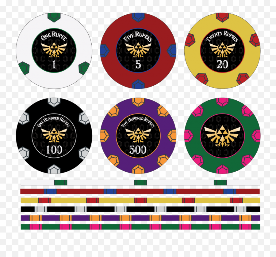 Zelda Themed Poker Chips V2 Poker Chip Forum Emoji,Legend Of Zelda Rupees Text Emoticon