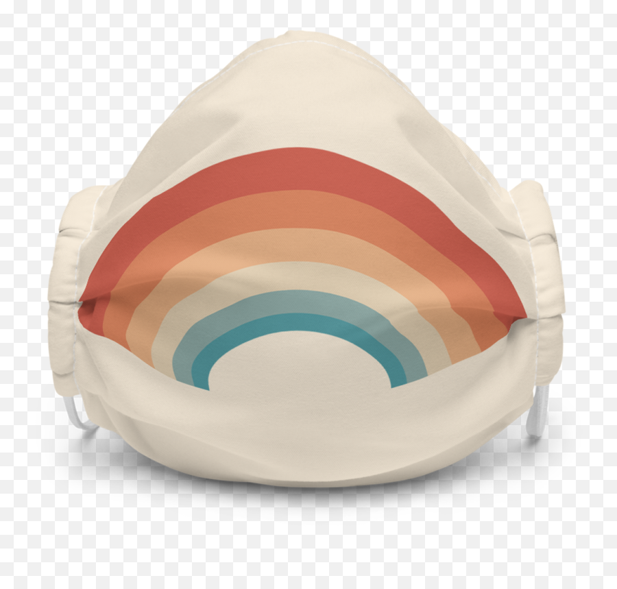 Cute Retro Rainbow Face Mask Emoji,Jogging Emoticon Face