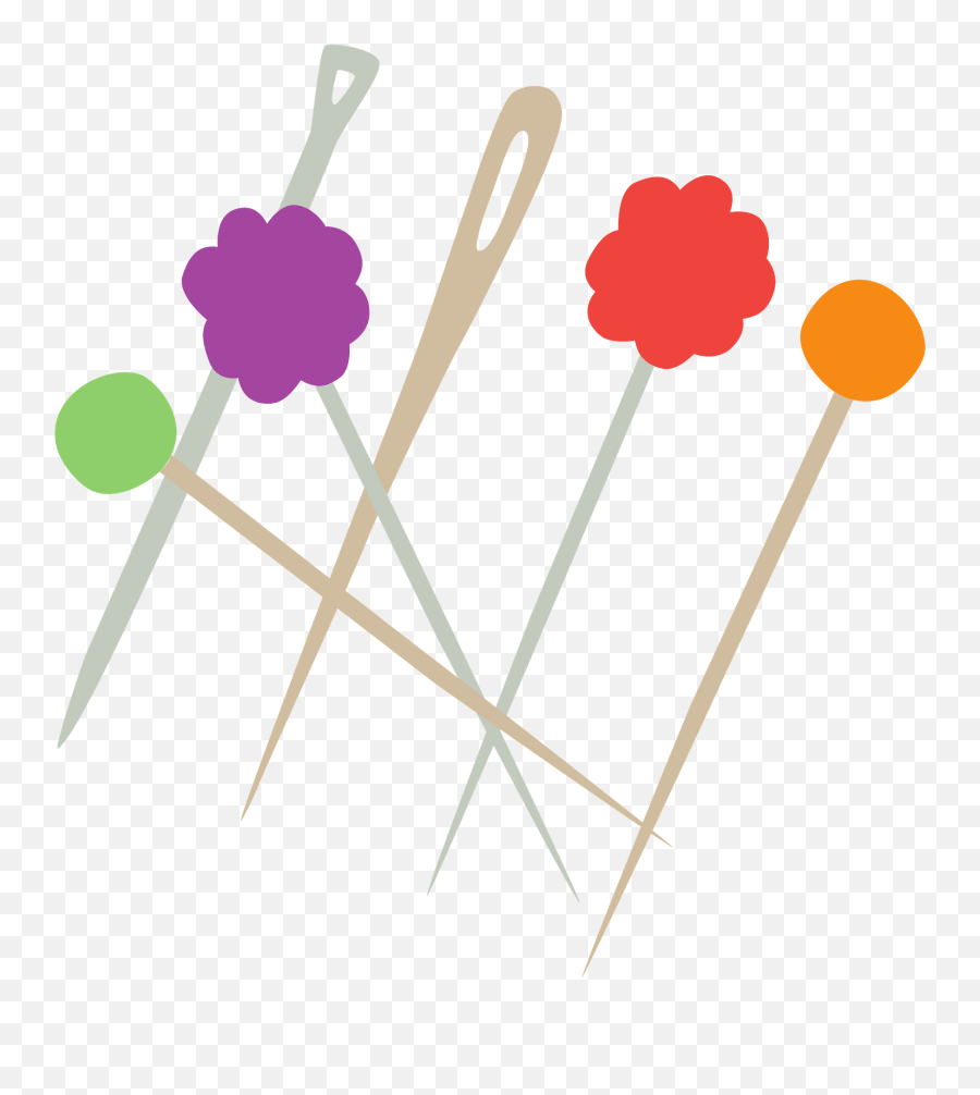 Sewing Needle And Marking Pins Clipart - Needles And Pins Clipart Emoji,Emoji Pins