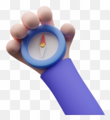 Premium Hand Holding Compass 3d Illustration Download In Png Emoji,Compass Emojiemoji