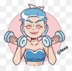 Sticker Maker - Power Girl Emoji,Dumbbel Emoji