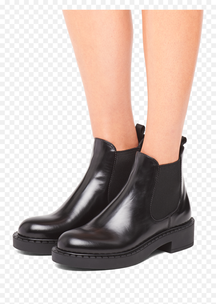 Brushed Calf Leather Booties Emoji,Emotion High Leg Boots