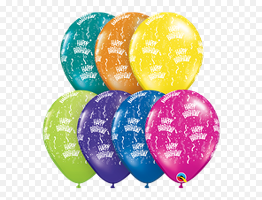 Assorted Happy Birthday Fantasy - Qualatex Happy Birthday Latex Balloons Emoji,Emoji Balloons Wholesale