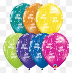 Assorted Happy Birthday Fantasy - Qualatex Happy Birthday Latex Balloons Emoji,Emoji Balloons Wholesale