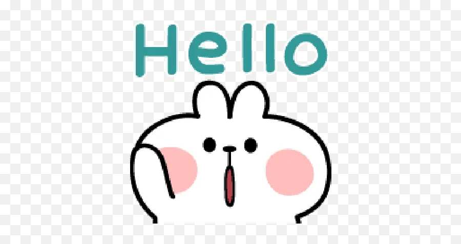 Spoiled Rabbit A Word Emoji Whatsapp - Spoiled Rabbit Sticker Bye,Rabbit Emoji