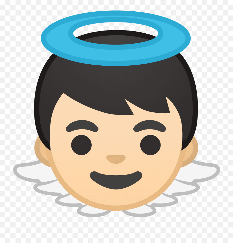 Baby Angel Light Skin Tone Icon - Boy Emoji Png,Family Emoji Transparent