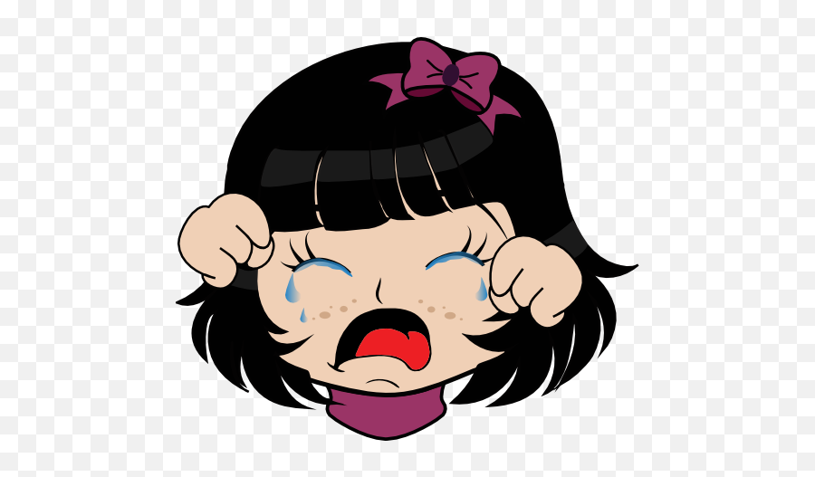 Crying Girl Manga Smiley Emoticon Clipart I2clipart Emoji,Crying Smiley Emoji