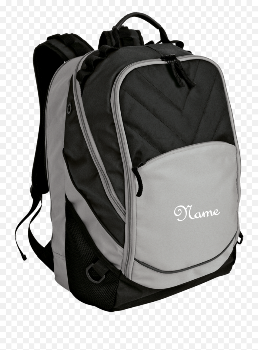 Personalized Monogram Laptop Computer Backpack By Port Authority - Laptop Backpack Emoji,Emoji Drawstring Backpacks