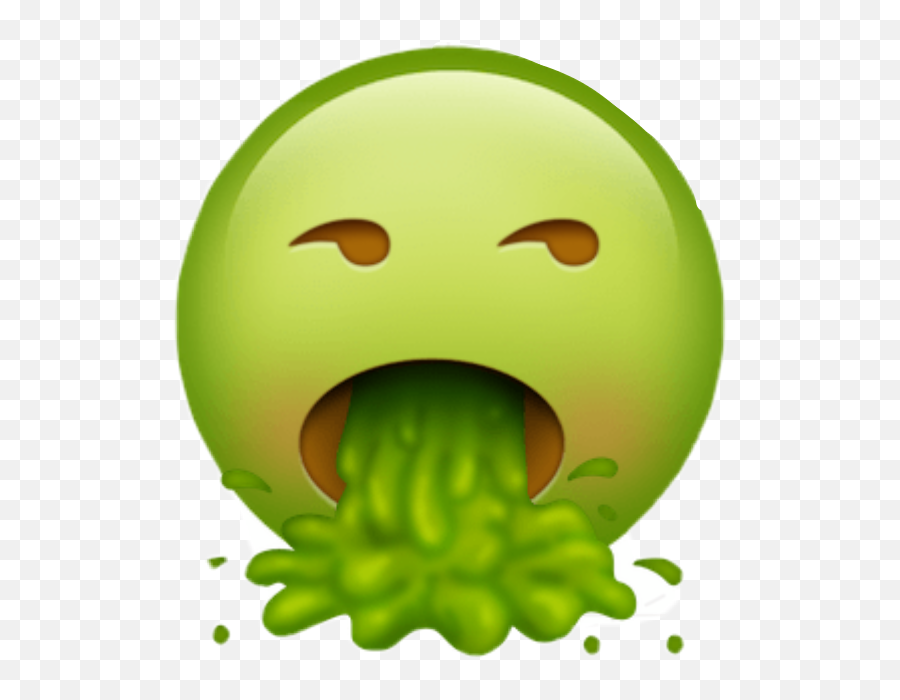 Emoji Green Vomito Sticker - Happy,Zombie Emoji