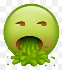 Emoji Green Vomito Sticker - Happy,Zombie Emoji
