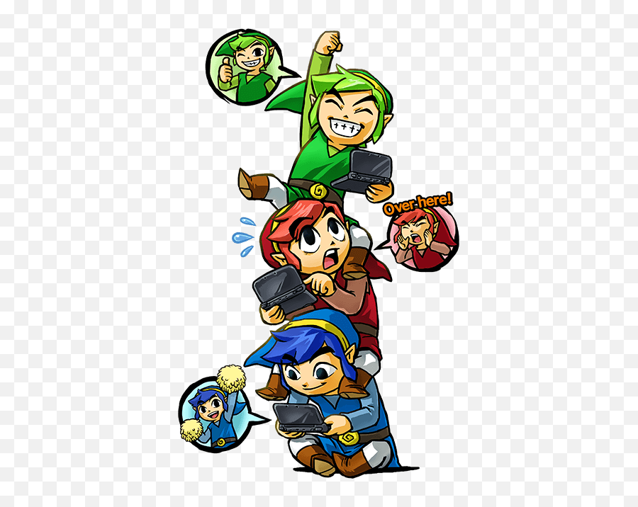 Tri Force Heroes - Legend Of Zelda Triforce Heroes Emoji,Triforce Heroes Pom Pom Emoticon