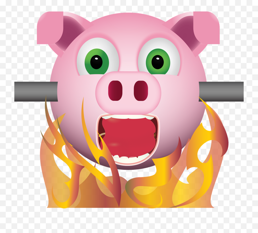 Free Photo Graphic Emoji Pig On Spit Smiley Emoticon - Max Pixel Spit Emoji,Cactus Emoji