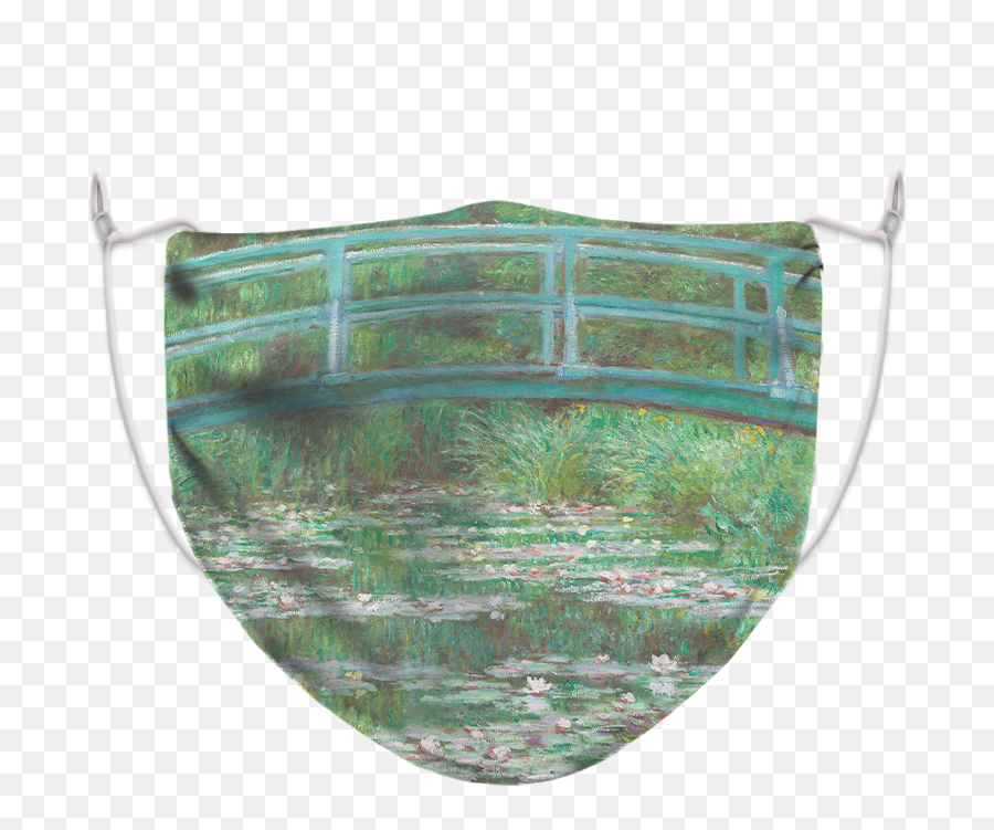 The Japanese Footbridge 1899 By Claude Monet Face Mask - Puzzle Monet Japanese Footbridge Emoji,Japanes3 Angry Emoji