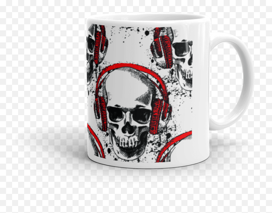 Dj Skull Mug - Magic Mug Emoji,Turntable Dj Emoticon