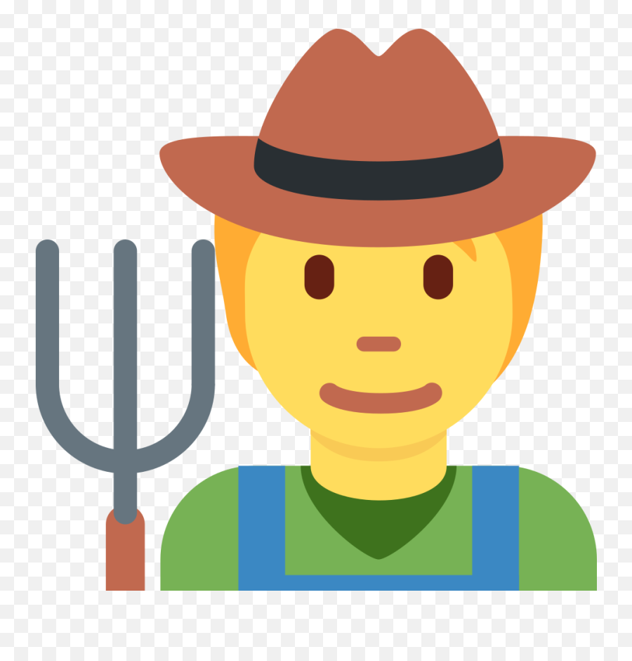 U200d Farmer Emoji - Farmers Icons,Emotion Pitchfirk