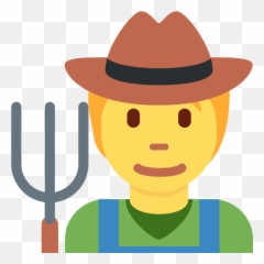 U200d Farmer Emoji - Farmers Icons,Emotion Pitchfirk