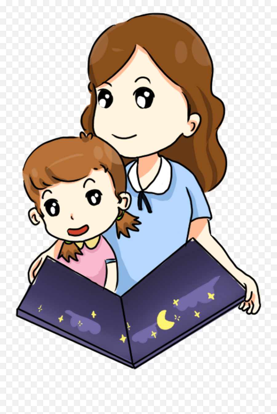 Mae Mom Baby Bebe Maeefilha Ler Sticker Emoji,Livros Emoji